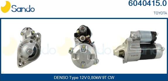 Sando 6040415.0 - Starteris www.autospares.lv