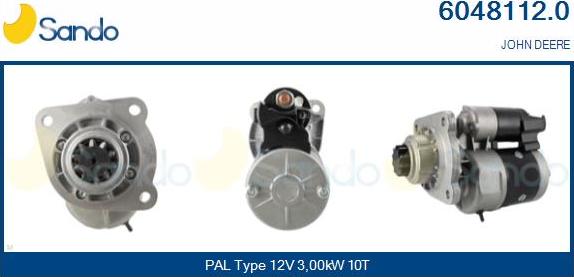 Sando 6048112.0 - Стартер www.autospares.lv