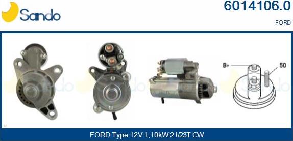 Sando 6014106.0 - Starter www.autospares.lv