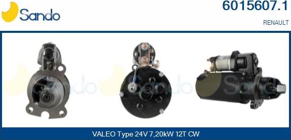 Sando 6015607.1 - Стартер www.autospares.lv