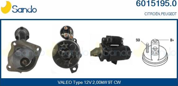 Sando 6015195.0 - Starter www.autospares.lv