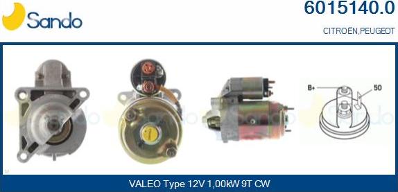 Sando 6015140.0 - Starter www.autospares.lv