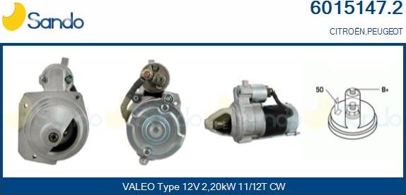 Sando 6015147.2 - Starter www.autospares.lv