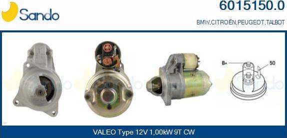 Sando 6015150.0 - Starter www.autospares.lv