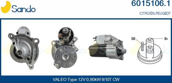 Sando 6015106.1 - Starter www.autospares.lv