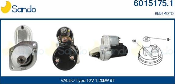 Sando 6015175.1 - Starter www.autospares.lv