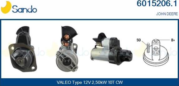 Sando 6015206.1 - Стартер www.autospares.lv