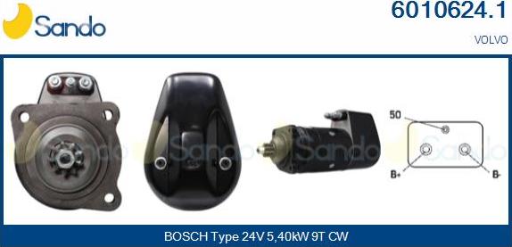 Sando 6010624.1 - Стартер www.autospares.lv