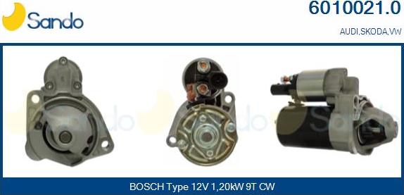 Sando 6010021.0 - Starteris www.autospares.lv