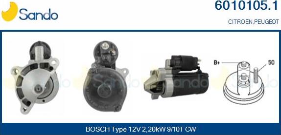 Sando 6010105.1 - Starter www.autospares.lv