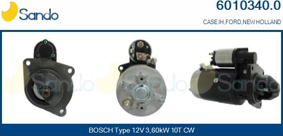 Sando 6010340.0 - Стартер www.autospares.lv