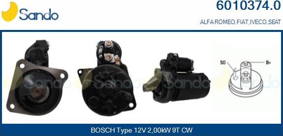 Sando 6010374.0 - Starter www.autospares.lv