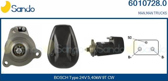 Sando 6010728.0 - Стартер www.autospares.lv