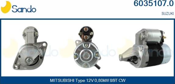 Sando 6035107.0 - Starter www.autospares.lv