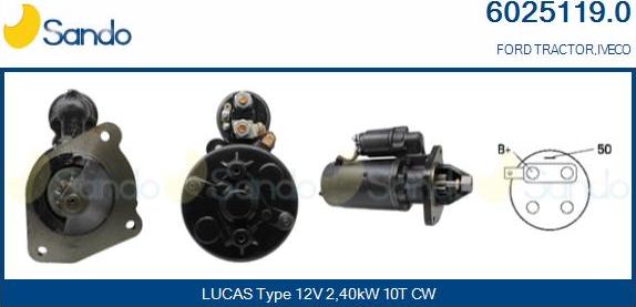 Sando 6025119.0 - Starter www.autospares.lv