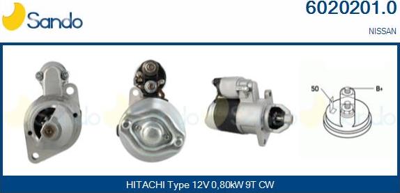 Sando 6020201.0 - Стартер www.autospares.lv