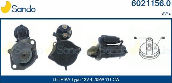 Sando 6021156.0 - Starter www.autospares.lv