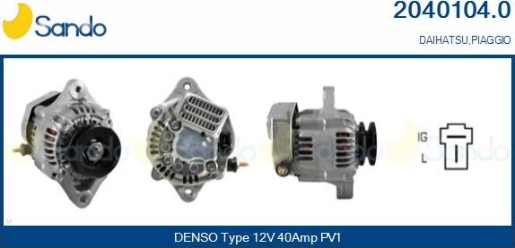 Sando 2040104.0 - Alternator www.autospares.lv