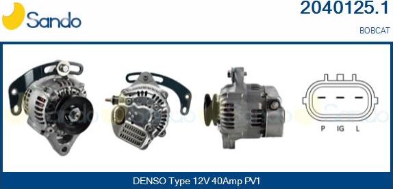 Sando 2040125.1 - Alternator www.autospares.lv