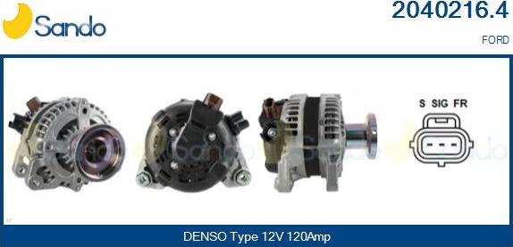 Sando 2040216.4 - Alternator www.autospares.lv