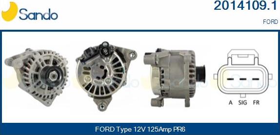 Sando 2014109.1 - Alternator www.autospares.lv