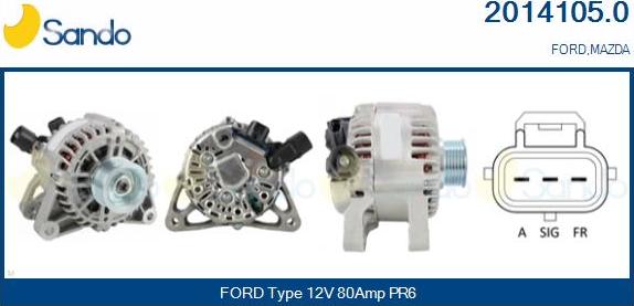 Sando 2014105.0 - Alternator www.autospares.lv