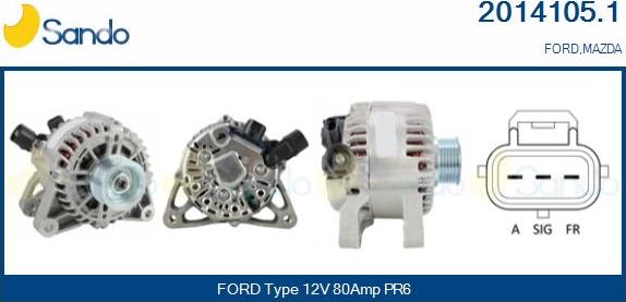 Sando 2014105.1 - Alternator www.autospares.lv