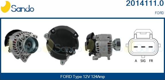 Sando 2014111.0 - Alternator www.autospares.lv