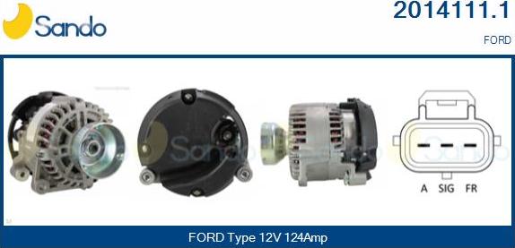 Sando 2014111.1 - Alternator www.autospares.lv