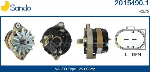 Sando 2015490.1 - Alternator www.autospares.lv