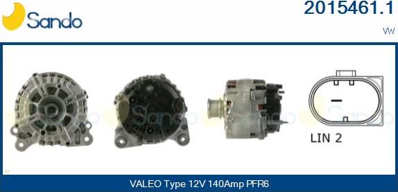 Sando 2015461.1 - Alternator www.autospares.lv