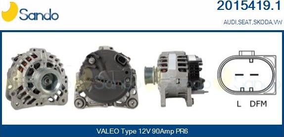 Sando 2015419.1 - Alternator www.autospares.lv