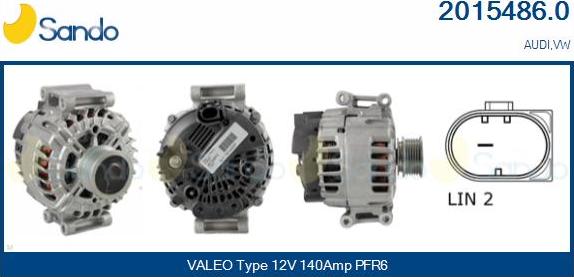 Sando 2015486.0 - Alternator www.autospares.lv