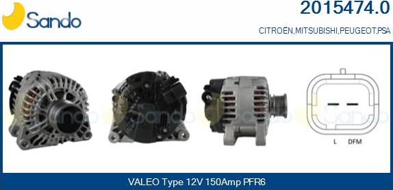 Sando 2015474.0 - Alternator www.autospares.lv