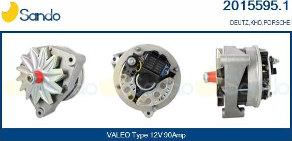 Sando 2015595.1 - Alternator www.autospares.lv