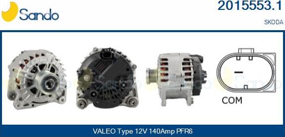 Sando 2015553.1 - Alternator www.autospares.lv