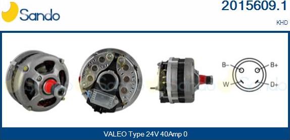 Sando 2015609.1 - Alternator www.autospares.lv