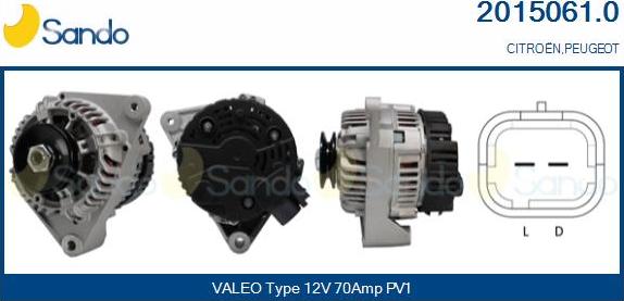 Sando 2015061.0 - Ģenerators autospares.lv