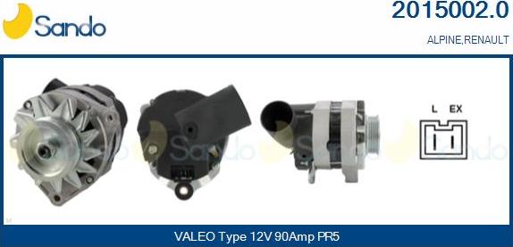 Sando 2015002.0 - Ģenerators www.autospares.lv