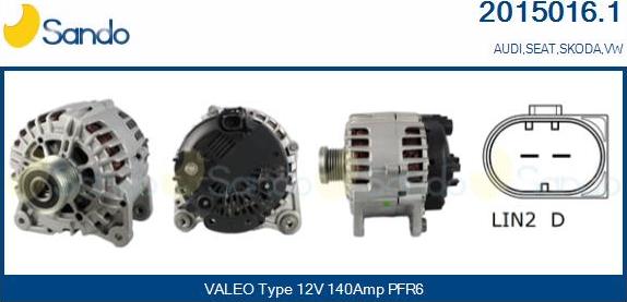 Sando 2015016.1 - Alternator www.autospares.lv