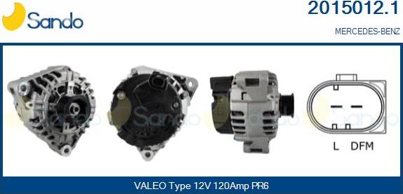 Sando 2015012.1 - Alternator www.autospares.lv