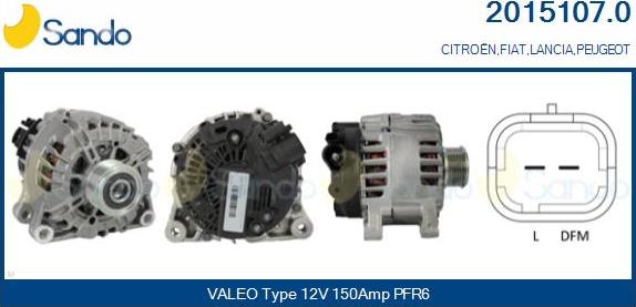 Sando 2015107.0 - Alternator www.autospares.lv