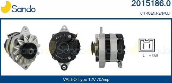 Sando 2015186.0 - Alternator www.autospares.lv