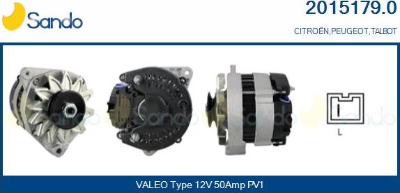 Sando 2015179.0 - Alternator www.autospares.lv