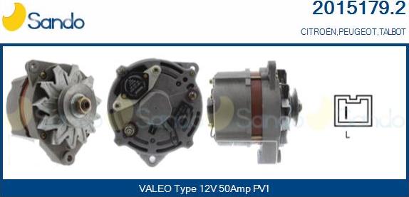 Sando 2015179.2 - Alternator www.autospares.lv