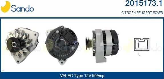 Sando 2015173.1 - Alternator www.autospares.lv