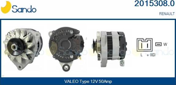 Sando 2015308.0 - Alternator www.autospares.lv