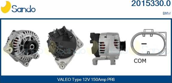 Sando 2015330.0 - Alternator www.autospares.lv