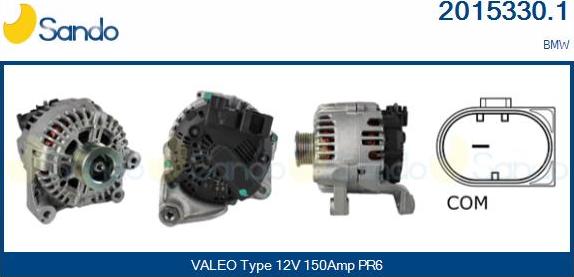 Sando 2015330.1 - Alternator www.autospares.lv