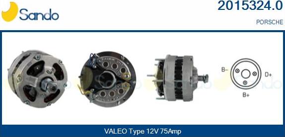 Sando 2015324.0 - Alternator www.autospares.lv